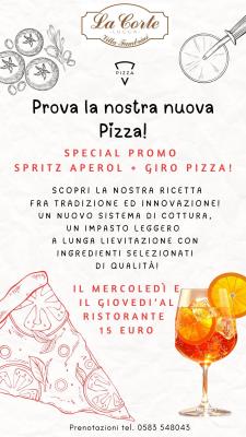 PIZZA PROMO IL MERCOLEDì E GIOVEDì AL RISTORANTE!